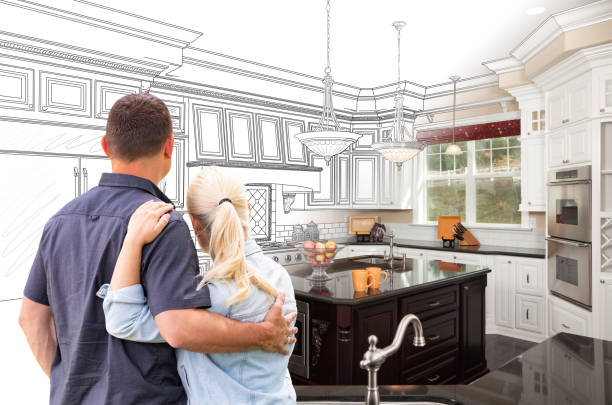Professional Kitchen Flooring technician working in Downing, WI